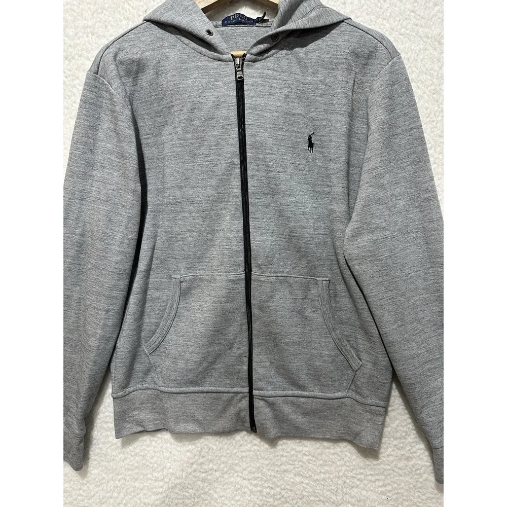 Polo Ralph Lauren Men's Gray Full Zip Hoodie Sweatshirt Size M (175/96A)‎